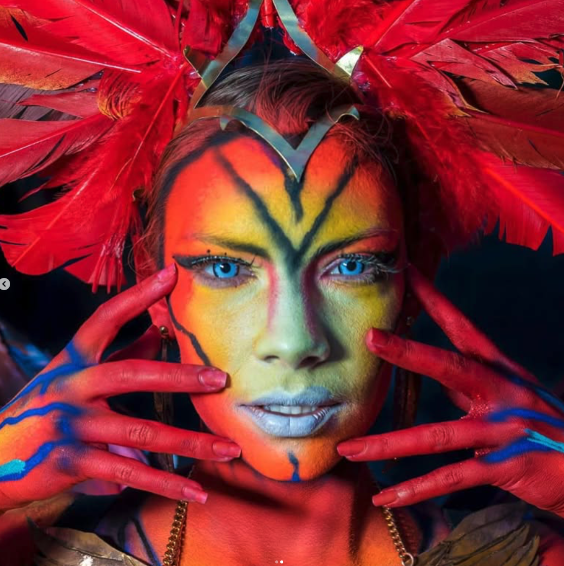 Close-up carnival face paint portrait, Drew Pion Photography